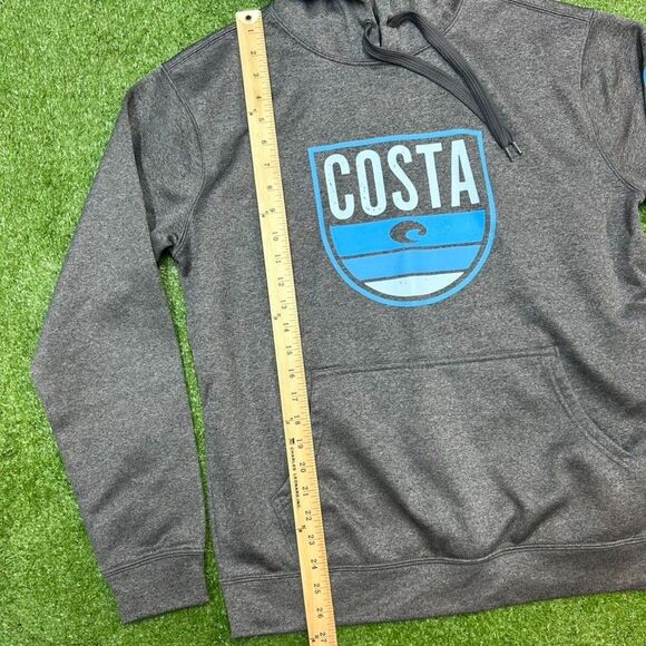 Costa Mens Grey Long-Sleeve Hooded Sweatshirt Size Medium - Picture 5 of 7